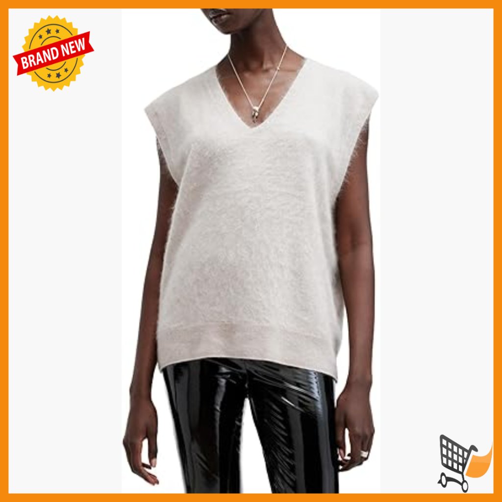 Cashmere Sweater Vest Tank Top Sleeveless Pull On Standard Length